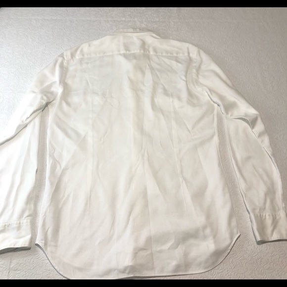 BEVILACQUA Men's Button Front Shirt White Size XL - Picture 4 of 5